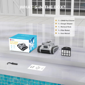 Crab Cordless Robotic Pool Vacuum Seauto