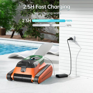 New Crab Cordless Robotic Pool Vacuum(orange+green) Seauto