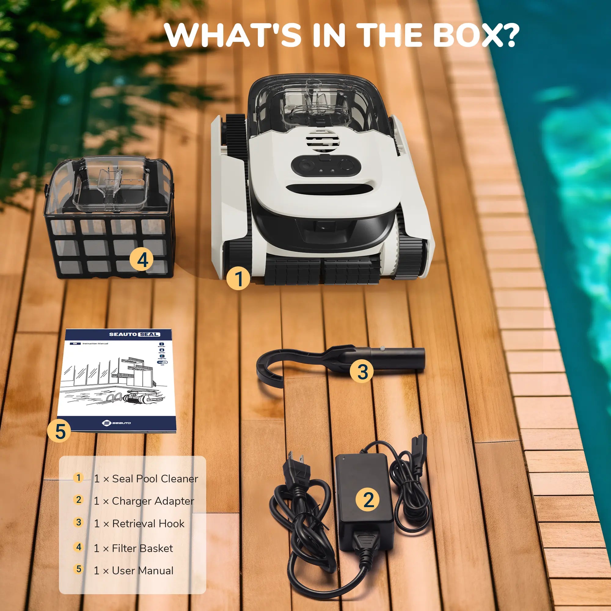 Seal Cordless Robotic Pool Vacuum Seauto