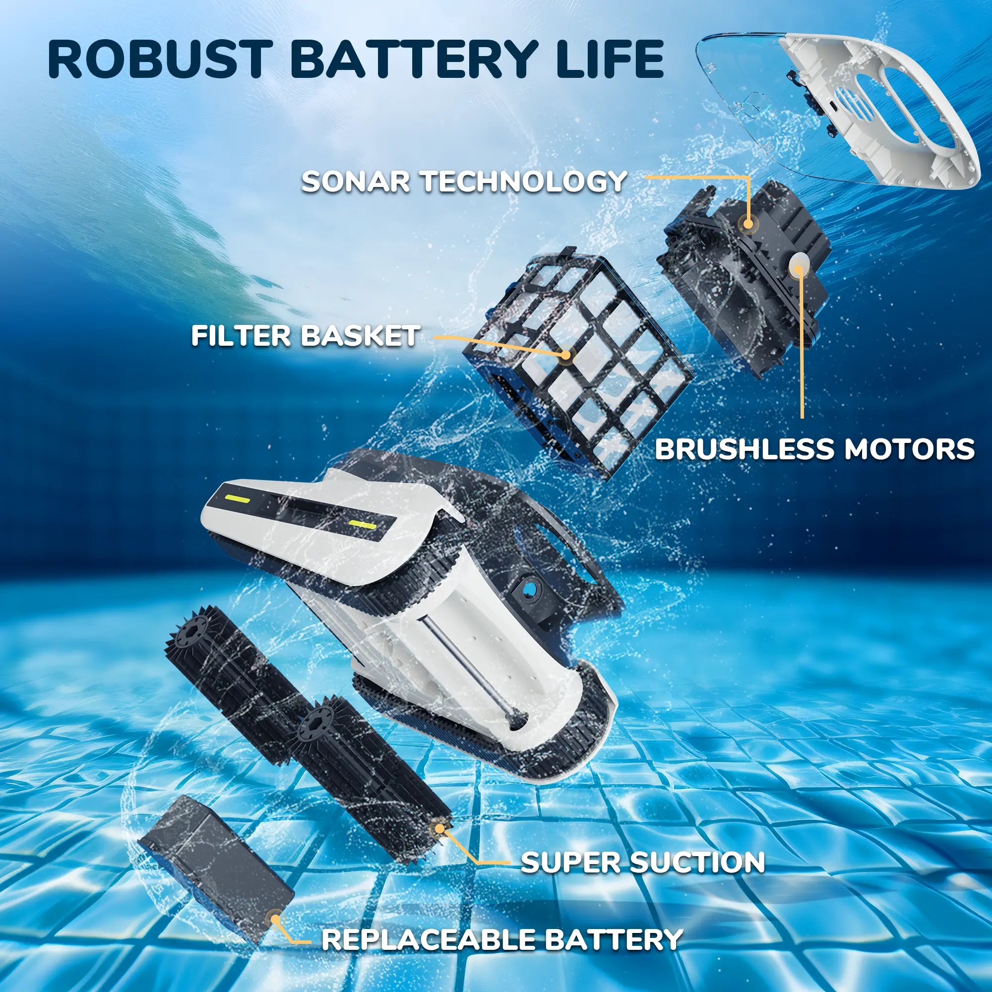 Seal Cordless Robotic Pool Vacuum Seauto