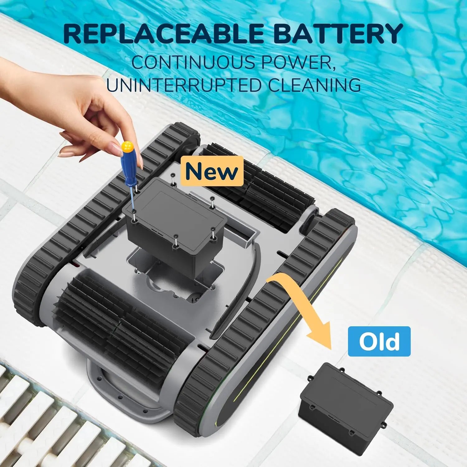 New Crab Cordless Robotic Pool Vacuum – Seauto