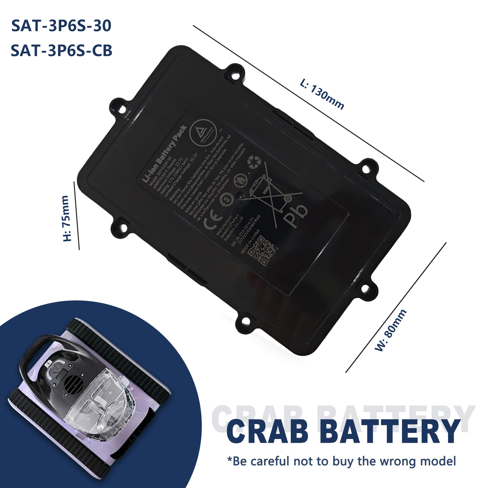 SAT30/Crab Battery