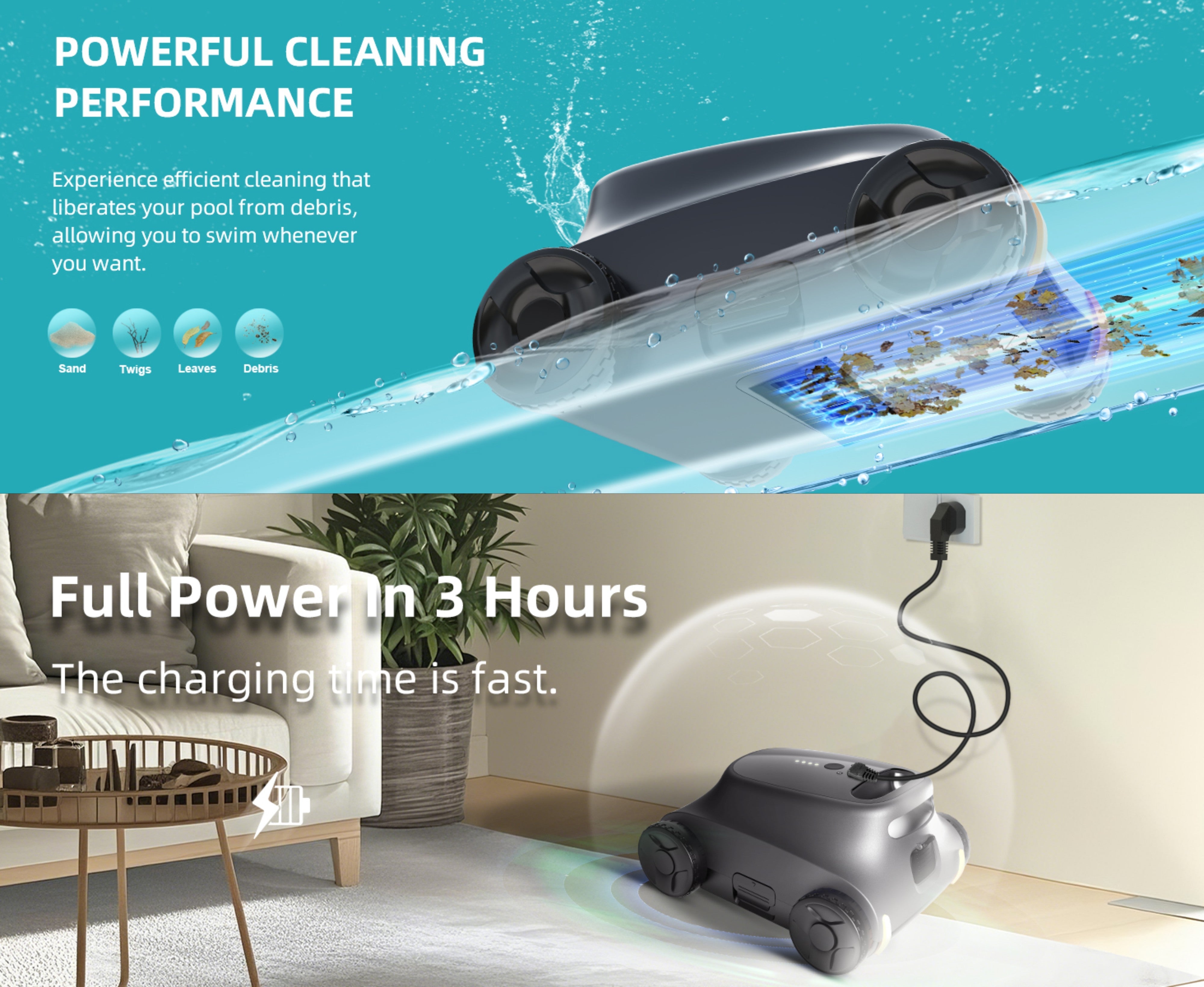 Roker Plus Cordless Robotic Pool Vacuum（复制） Seauto