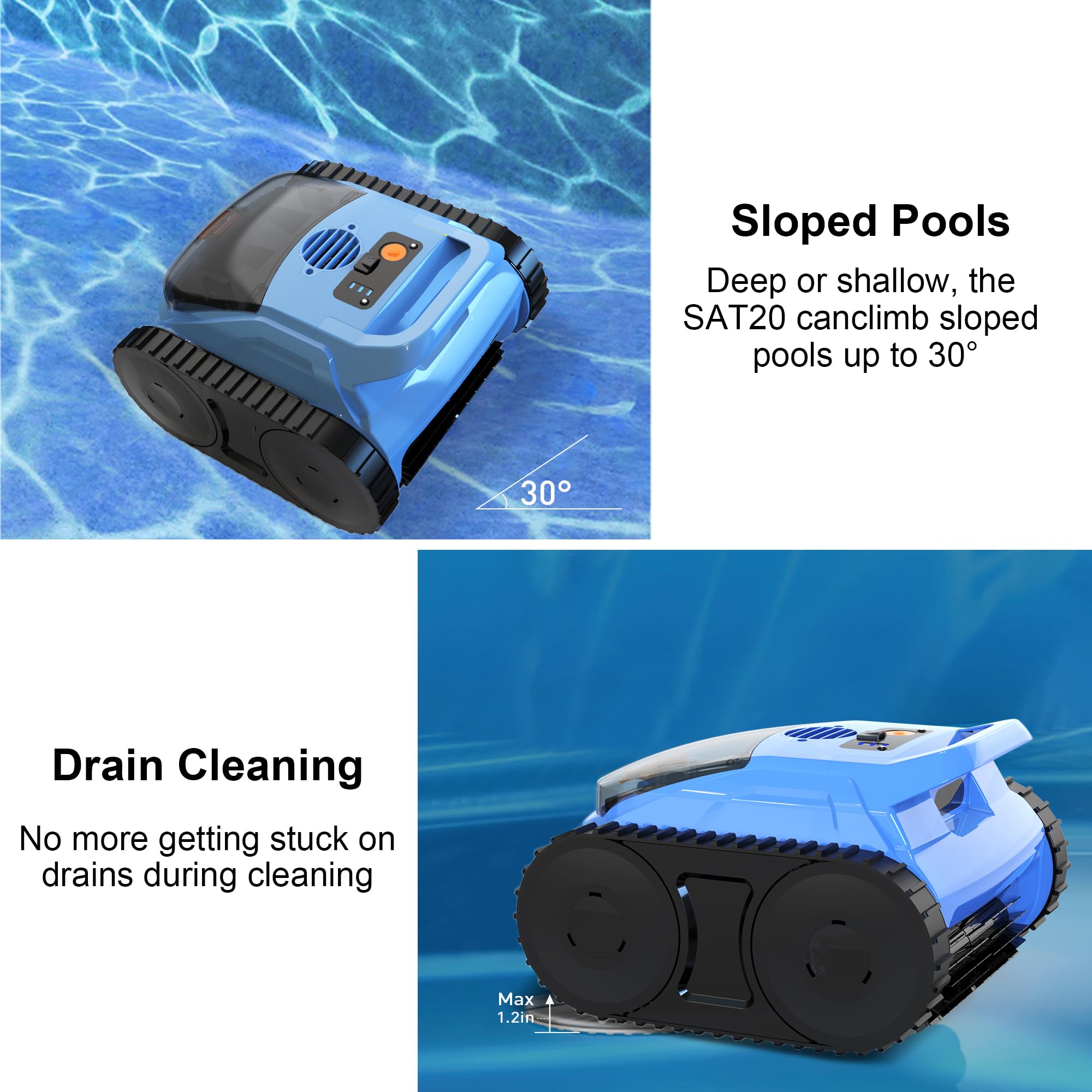 Seauto SAT20 Pro (2026 new) Cordless Robotic Pool Vacuum Seauto